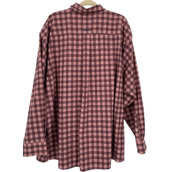 Ariat Wrinkle Free Lincoln Classic Long Sleeve Plaid Shirt 3XL - Picture 5 of 9